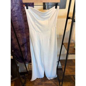 Womens White Wide Leg Tube Jumpsuit Wild Fable™ S
